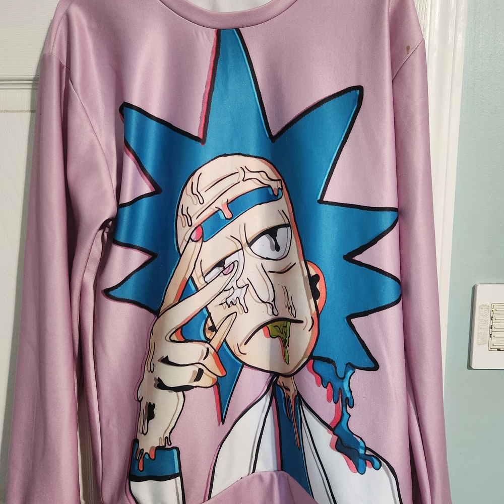 Graphic Pink Crew Neck Sweater